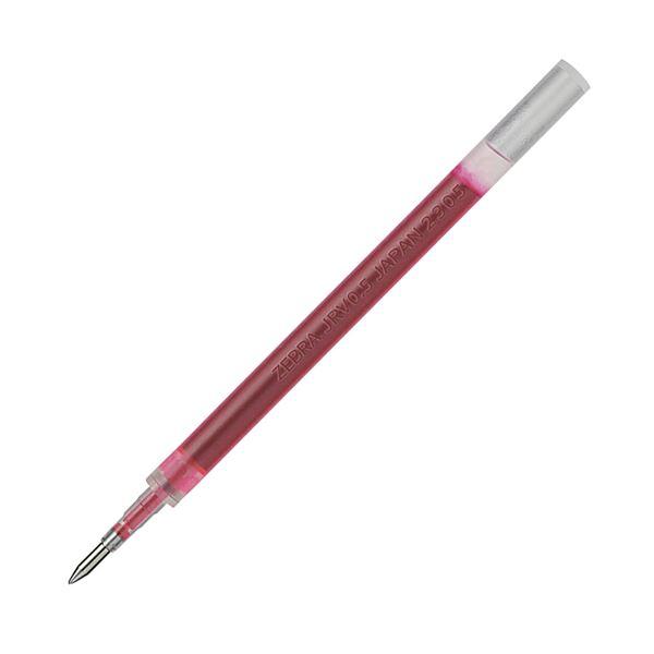 (まとめ) ゼブラジェルボールペン替芯 JRV-0.5芯 赤 P-RJRV5-R 1セット(10本)...