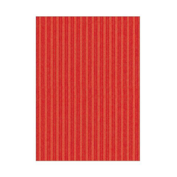 (まとめ) ヒサゴカラーダンボール リップルボード B3 レッド RB07 1パック(3枚) 〔×2...