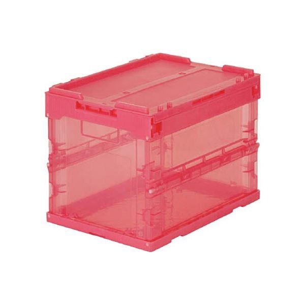 〔まとめ〕 TRUSCO スケルコン オリコン 20L 蓋付 赤 TR-SC20-R 1個 折りたた...