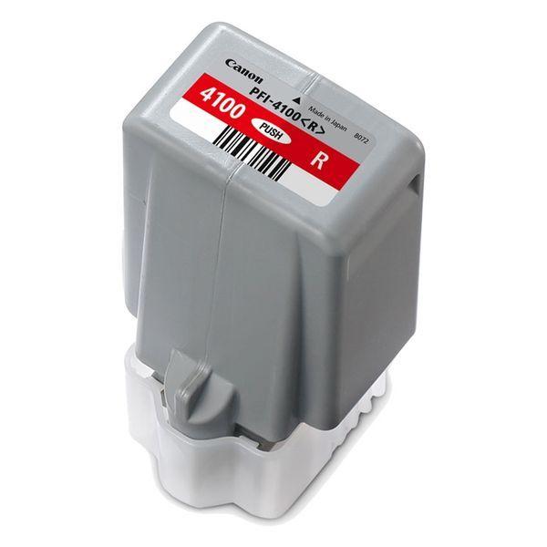 (まとめ) CANON キヤノン 6785C004 インクタンク PFI-4100R レッド(純正品...