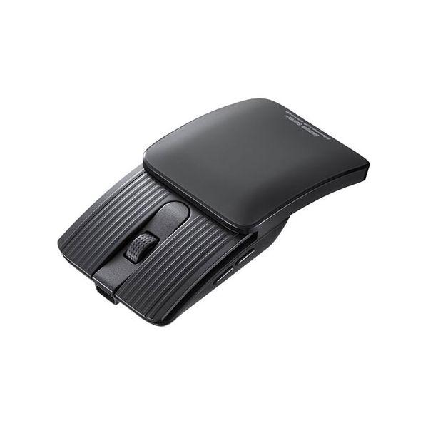 サンワサプライ 静音Bluetoothマウス 5ボタン スライドカバーで超コンパクトになる 充電式タ...