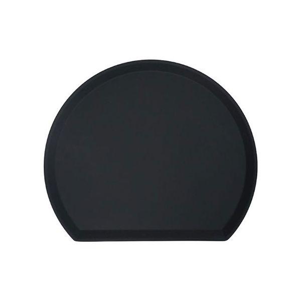 ライズクリエイション 半月盆 ミニ 食卓を引き立てるお盆・トレー ブラック R0588-D-S 業務...