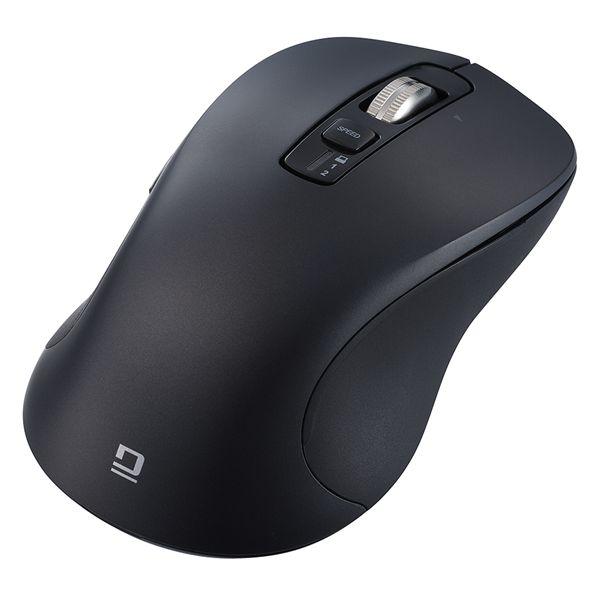 Digio2 感動ホイールマウス 静音5ボタンBlueLEDマウス L ブラック MUS-DKF24...