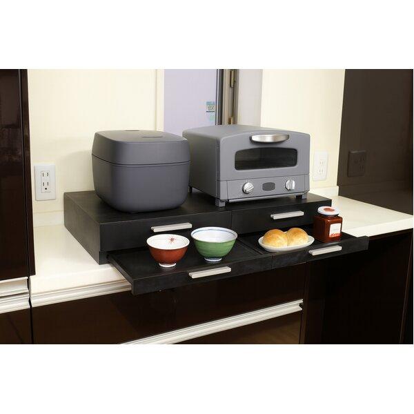 家電下スライドテーブル 約幅80cm ブラック 業務用 まとめ買い