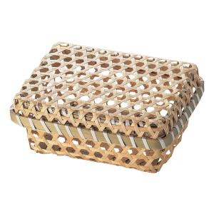 かご 即納可 カゴ バスケット ギフト ラッピング 容器 竹 2731 w22 d19