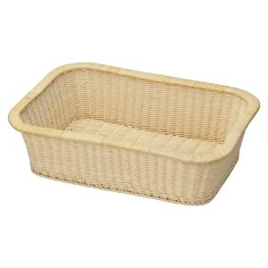 かご 即納可 カゴ バスケット 収納 脱衣 ランドリー 洗濯 籐 ラタン 3270 w53 d37 h15cm｜vmd-basket