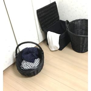 ちどり産業 収納ボックス ブラック 33X27XH29cm 黒柳バスケット 42-55BK