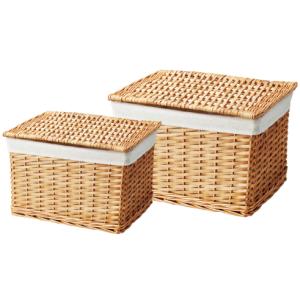 かご 即納可カゴ バスケット 収納 黒 大小セット モノトーン シック