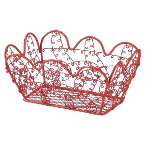 カゴ バスケット ギフト ラッピング 容器 ワイヤーw17 d12 h8cm