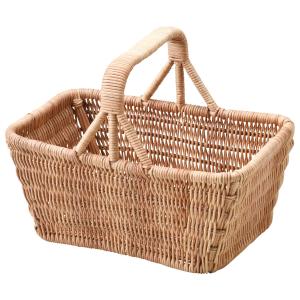 アラログ かごバッグ オーバル アンティークの風合い ラタン 籐