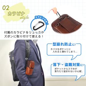 ベルトポーチ スマホポーチ メンズ 革 ショル...の詳細画像5