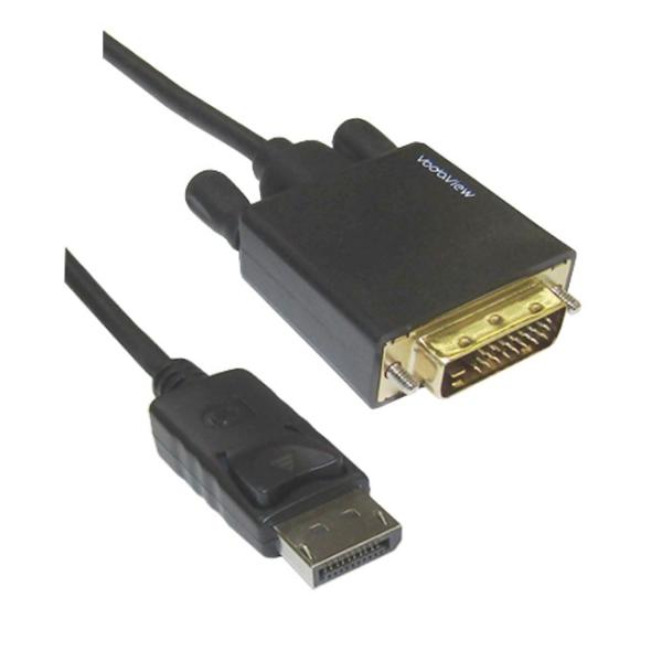 vodaview DisplayPort to DVI 変換ケーブル 1.8m 黒　送料無料