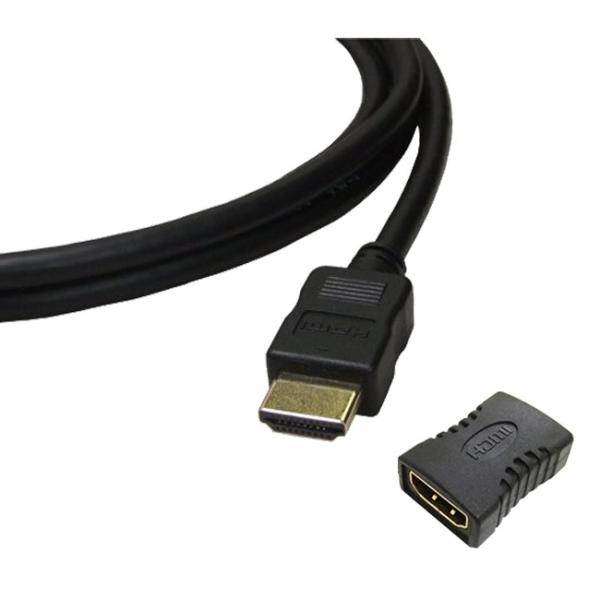 vodaview HDMI ケーブル 1.0m + HDMI 延長アダプタ付き2点セット　送料無料