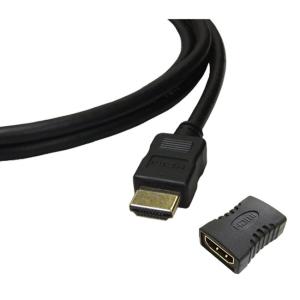 vodaview HDMI ケーブル 5.0m + HDMI 延長アダプタ付き2点セット