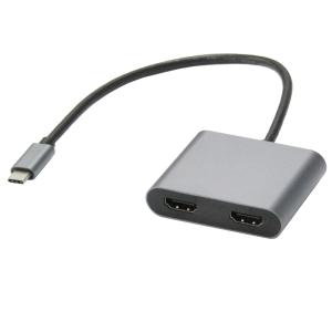 vodaview USB Type-C to HDMI 2ポート分配 変換アダプタ  送料無料