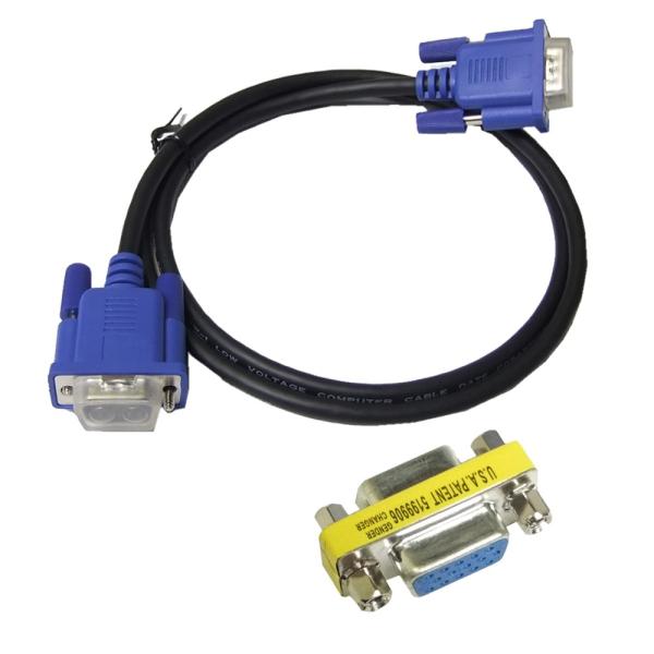 vodaview VGAケーブル 1.0m（アナログRGB）+ 中継・延長アダプタ付き メール便送料...