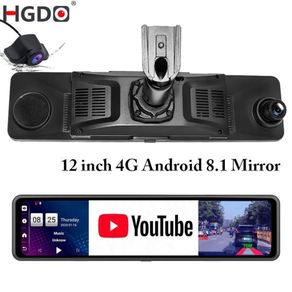 【並行輸入品】HGDO 12 ''リアビューミラーカメラアンドロイド4グラム車DVR ADAS WI...