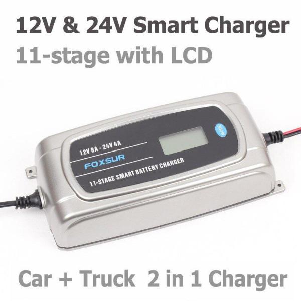 【並行輸入品】FUNOXUR バッテリー充電器付き スマートフォン 12V 8A 24V 4A 11...