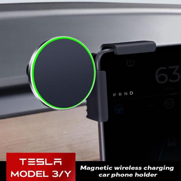 【並行輸入品】テスラモデル3 携帯電話ホルダー ワイヤレス充電器 磁気折りたたみ式 マセーフ y x...