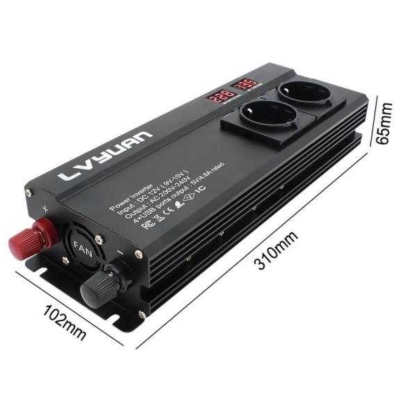 【並行輸入品】車 インバーター 6000ワットピーク dc 12v 24v ac 220v ledデ...