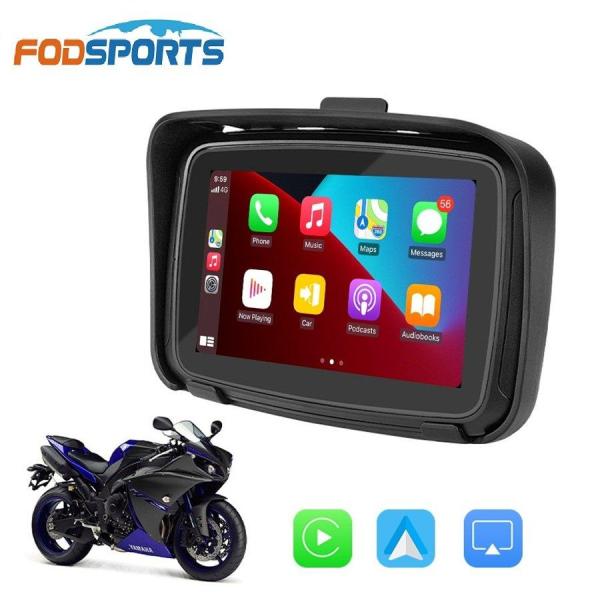 【並行輸入品】オートバイ 5インチ Carplay ナビゲーションディスプレイ 防水ワイヤレス Ap...