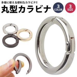 カラビナ リング 丸型 外径 28mm 35mm 41mm 丸カン サークル カラビナ キーホルダー バッグ チャーム アウトドア 鍵 カギ 小型 軽量