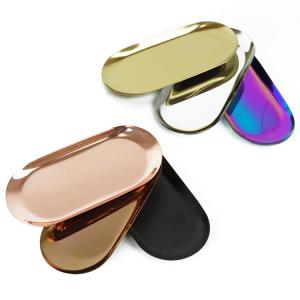 銀ステンレス 装飾トレイ 楕円形＆四角 合計4商品！ 銀ステンレス 装飾トレイ 形＆四角 合計4商品！