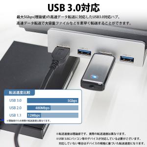 USB ハブ クランプ固定式 4ポート USB...の詳細画像3