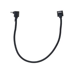 USB Type-CtoType-C ケーブル 両端L字 25cm 短い 60W データ転送 ナイロン編み スマホ タブレット モバイルバッテリー PR−TYPECBLE01-025【メール便 送料無料】