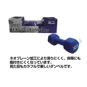 ネオプレーンダンベル 3kg 松山運動用品　エクササイズ フィットネス シェイプアップ ダイエット スポーツ 筋トレ 筋力アップ ライテック DP010 【代引不可】｜vogue-premium