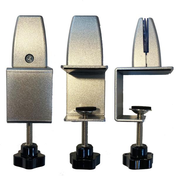 改良 組立済 アクリル パーテーション クランプ 2個セット クリップ デスク テーブル コーナー ...