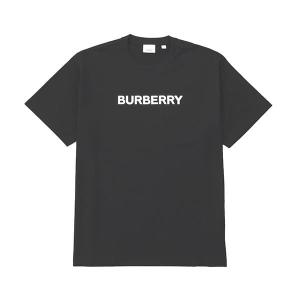 バーバリー Tシャツ カットソー メンズ HARRISTON BURBERRY クルーネック 半袖 ロゴプリント Mサイズ ブラック系｜vol8
