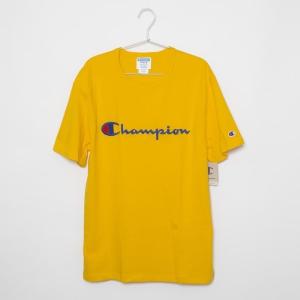 チャンピオン Tシャツ カットソー メンズ Champion クルーネック 半袖 ロゴプリント XLサイズ イエロー｜vol8