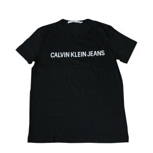 カルバンクライン Tシャツ カットソー メンズ Calvin Klein 半袖 クルーネック ロゴプリント Sサイズ ブラック｜vol8