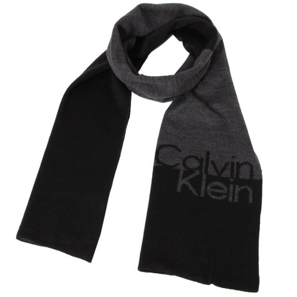 カルバンクライン マフラー メンズ Calvin Klein ロゴ BLACK