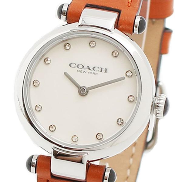 コーチ 腕時計 ドレスウォッチ レディース CARY COACH アナログ 丸型 レザーベルト シル...