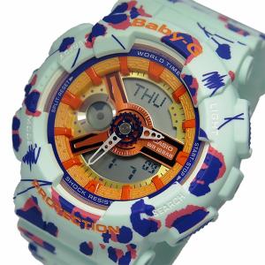 カシオ 腕時計 レディース BABY-G フラワーレオパードシリーズ CASIO グリーン｜vol8