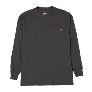 ディッキーズ Tシャツ カットソー メンズ Dickies クルーネック 長袖 ロングスリーブ Mサイズ チャコールグレー(ソリッド)｜vol8