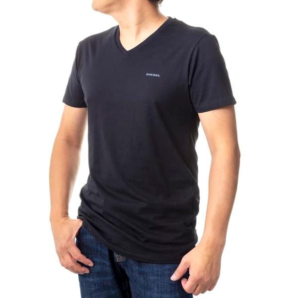 ディーゼル Tシャツ3枚セット 3枚組 アンダーウェアー メンズ 半袖 Vネック ロゴ Lサイズ D...