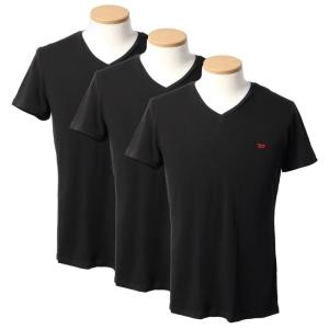 ディーゼル インナーシャツTシャツ3枚組 アンダーTシャツ3枚セット メンズ DIESEL 半袖 Vネック ロゴ Sサイズ｜vol8