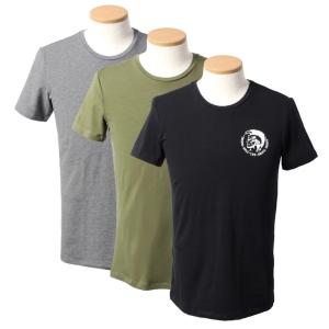 ディーゼル インナーシャツTシャツ3枚組 アンダーTシャツ3枚セット メンズ DIESEL 半袖 クルーネック ロゴ Sサイズ｜vol8