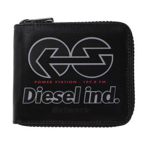 ディーゼル 二つ折り財布 ミニ財布 メンズ DIESEL ロゴ ラウンドファスナー BLACK｜vol8