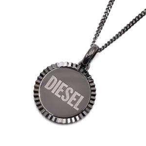 ディーゼル ペンダント ネックレス メンズ&レディース DIESEL メダルロゴモチーフ チェーン ガンメタル｜vol8