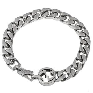 限定特価 グッチ ブレスレット バングル メンズ レディース 18サイズ シルバー ロゴ Gucci