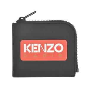 ケンゾー コインケース 小銭入れ メンズ&レディース ZIP WALLET KENZO レザー ロゴ L字ファスナー ブラック系｜vol8