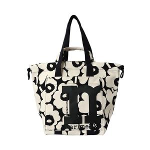 マリメッコ ハンドバッグ ショルダーバッグ 手提げバッグ レディース MONO CITY TOTE UNIKKO marimekko 2WAY 花柄 ウニッコ柄 ブラック系/ホワイト系｜vol8