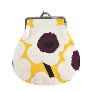 マリメッコ 化粧ポーチ 小物入れ コスメポーチ レディース PIENI KUKKARO MINI UNIKKO PURSE marimekko がま口 ウニッコ柄 花柄 イエロー｜vol8