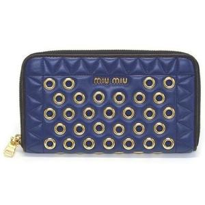 ミュウミュウ 長財布 レディース MIUMIU ゴールド...