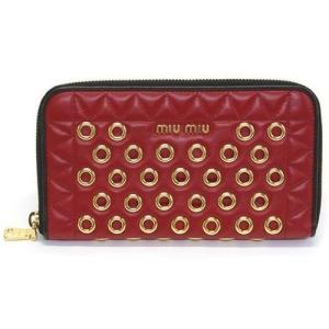 ミュウミュウ 長財布 レディース MIUMIU ゴールド...
