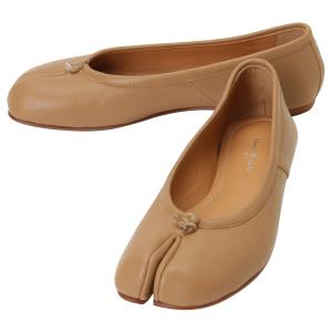 メゾンマルジェラ タビシューズ バレエシューズ フラットシューズ レディース TABI BALLERINA FLAT MaisonMargiela レザー 22cm相当 ベージュ｜vol8